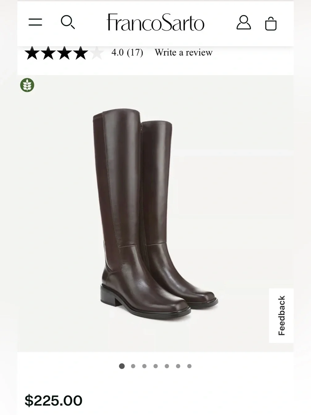 Franco Sarto Over-the-Knee Leather Riding Boots in Dark Brown